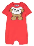 Moschino Kids Teddy Bear-print cotton shorties - Red