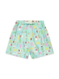 Rachel Riley ice cream-print swim shorts - Green