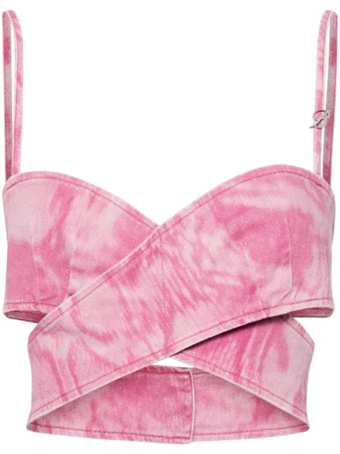 Blumarine haut court à motif tie dye