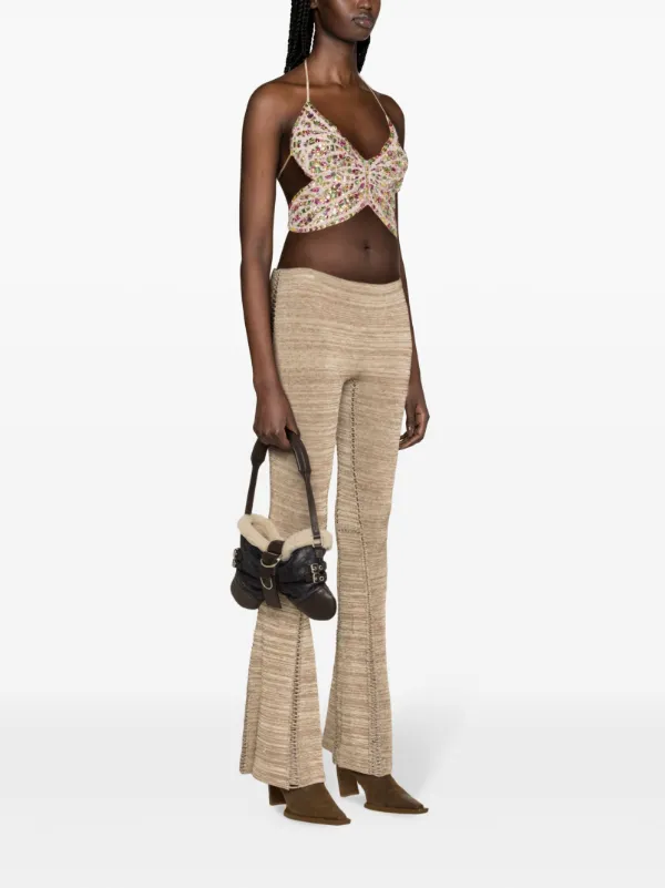 Blumarine Rhinestoned Halterneck Top | Neutrals | FARFETCH