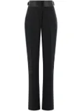 Ferragamo belted tailored linen trousers - Black