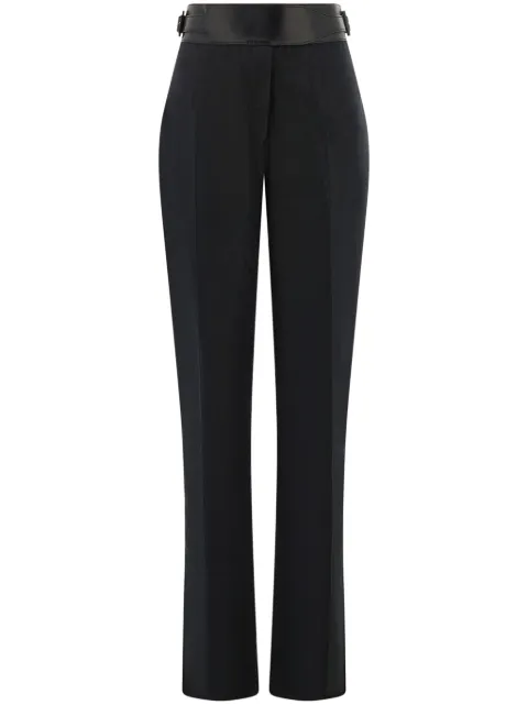 Ferragamo belted tailored linen trousers