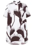 Ferragamo Cropped Venus print kaftan - Brown