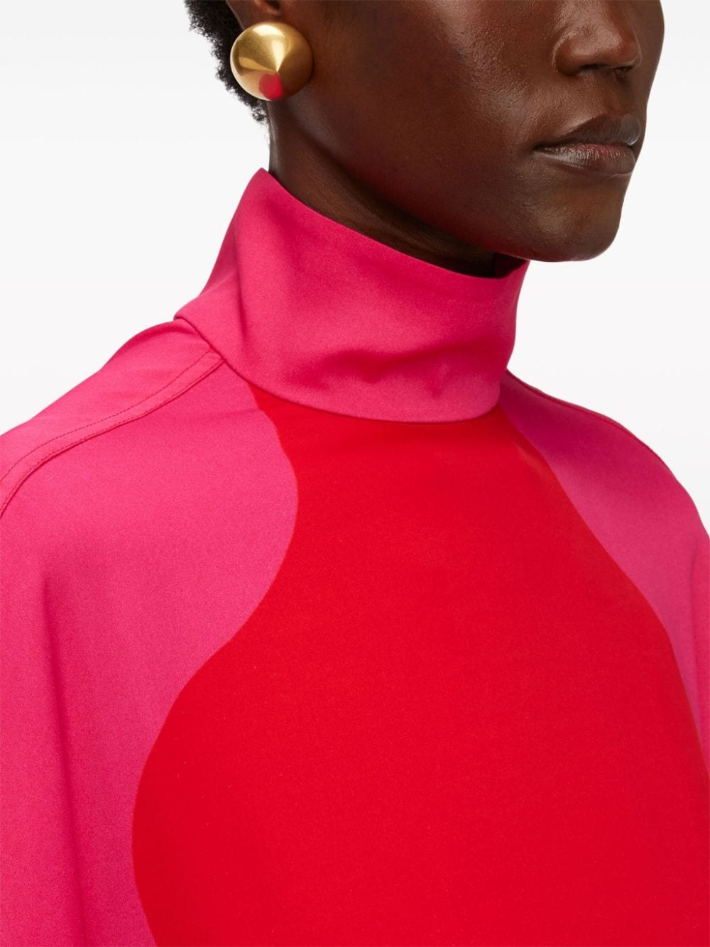 Shop Ferragamo Hourglass Print Tunic Dress In Pink