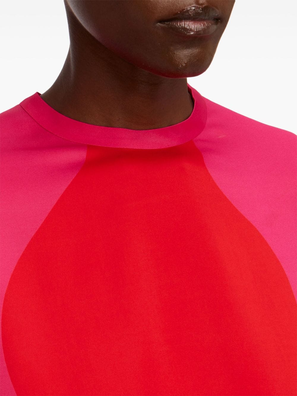 Shop Ferragamo Hourglass Panelled T-shirt Dress In Pink