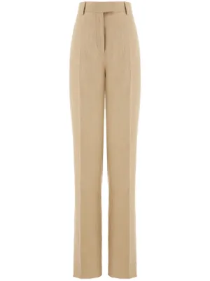 パンツ FERRAGAMO Woman Pants White 13E908 773765 005 Ferragamo White Creased Leather Pants Salvatore Ferragamo