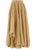 Ferragamo layered high-waisted midi skirt - Neutrals