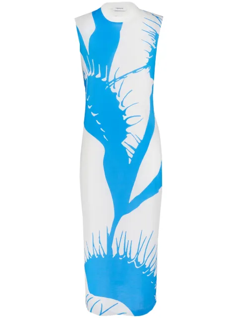 Ferragamo cactus-print sleeveless midi dress
