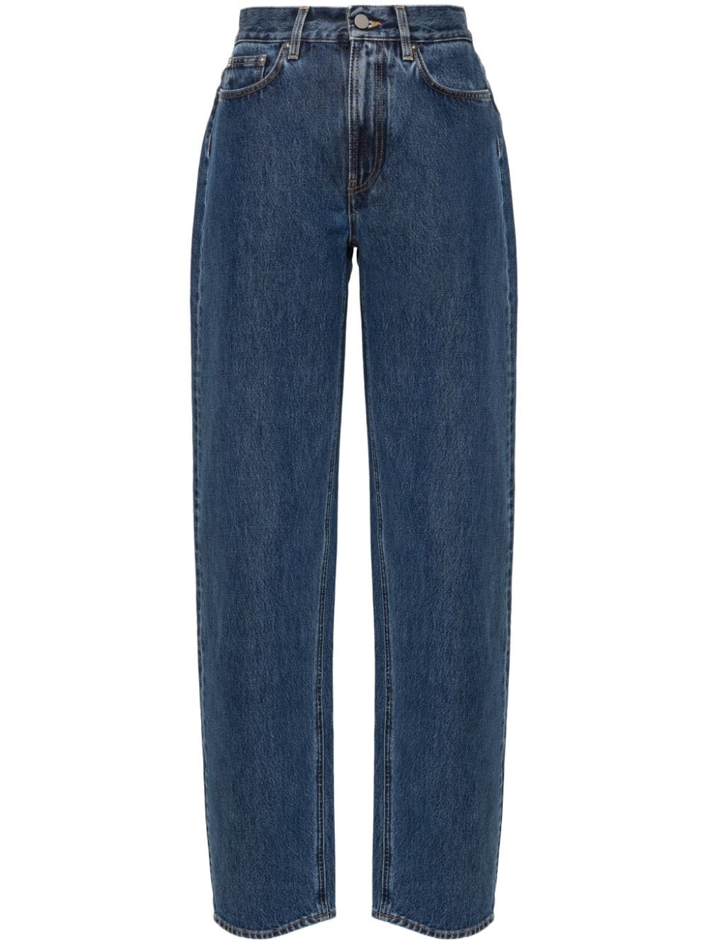 Shop Loulou Studio Samur Low-rise Loose-fit Jeans In Blue