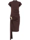 Ferragamo gathered jersey dress - Brown