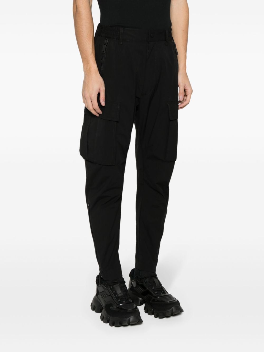 Shop Dsquared2 D2 Sexy Tapered Cargo Pants In Black