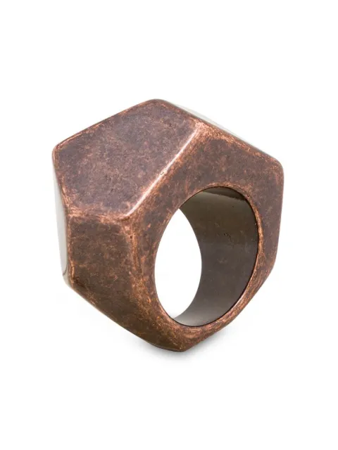 Alberta Ferretti faceted metallic ring