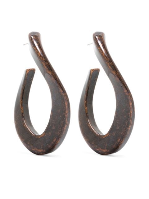 Alberta Ferretti sculpted-hoop earrings