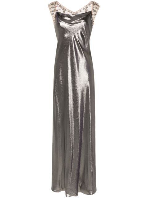 Alberta Ferretti lamé maxi dress