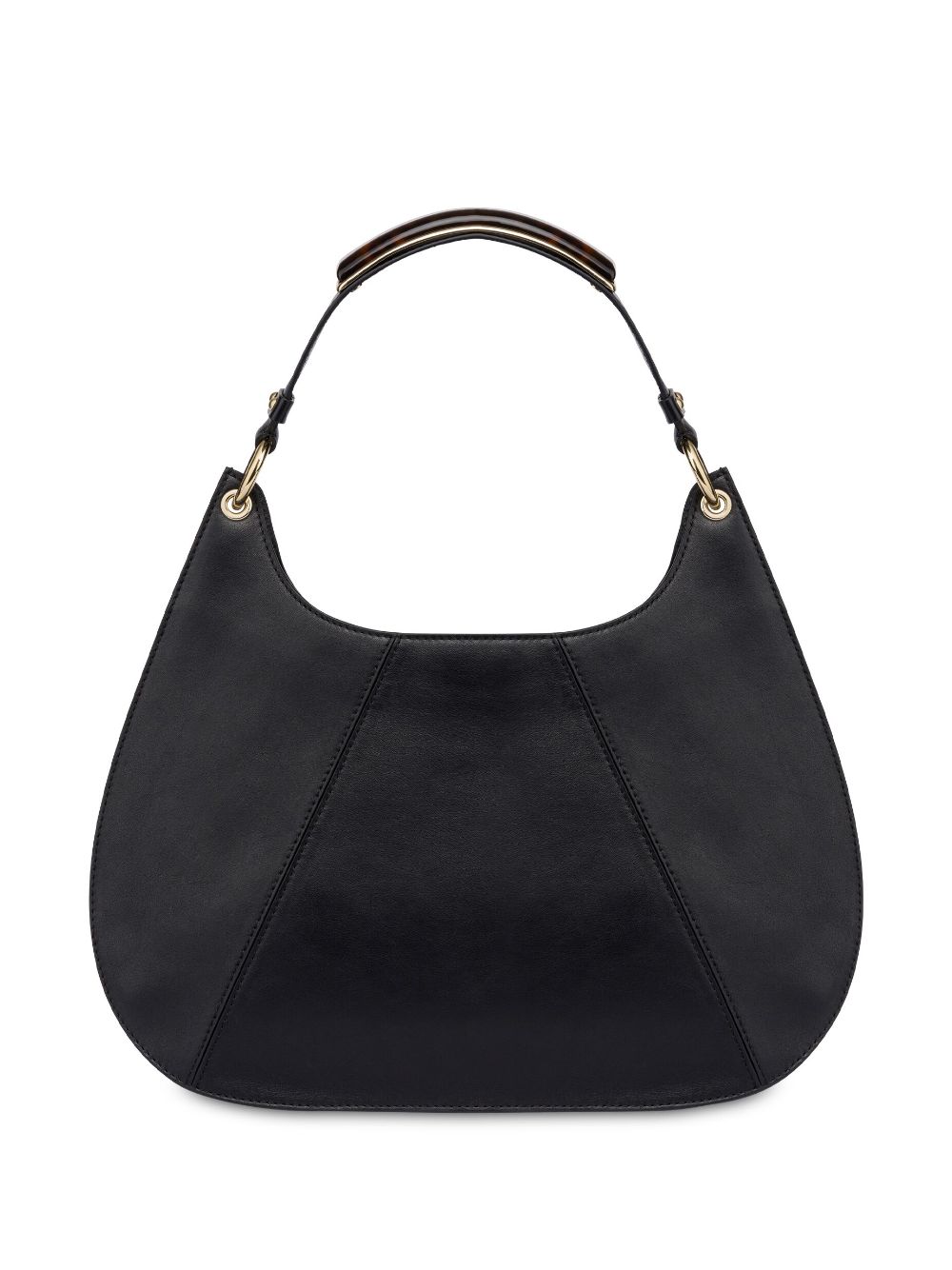Shop Alberta Ferretti Handle Gem Leather Tote Bag In 黑色