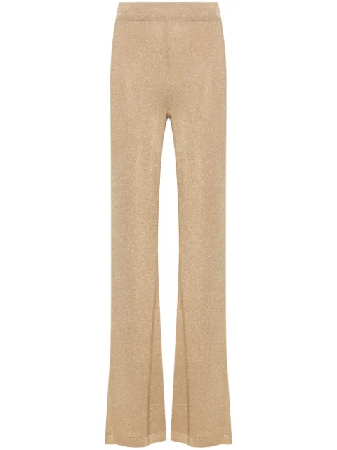 Alberta Ferretti metallic-threading palazzo pants