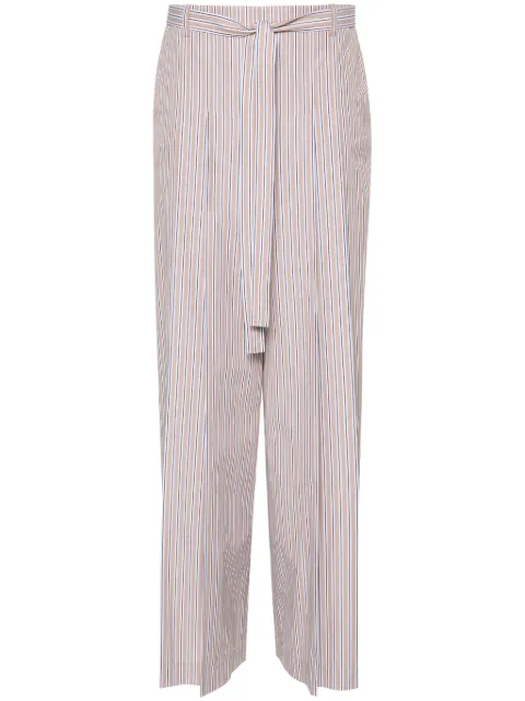 Alberta Ferretti striped pleated wide trousers