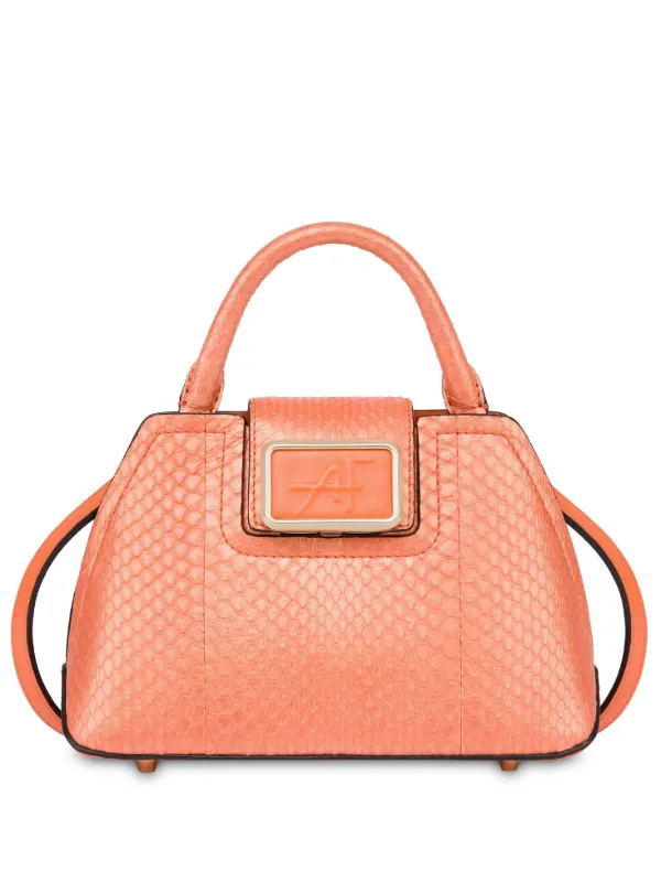 Alberta Ferretti Albi33 Snakeskin Mini Bag Orange FARFETCH IE