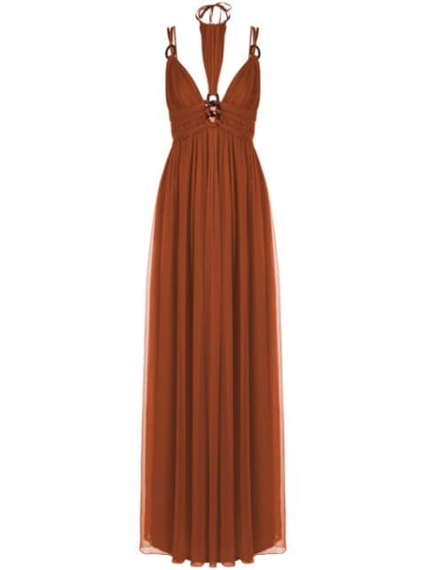 sheer overlay maxi dress