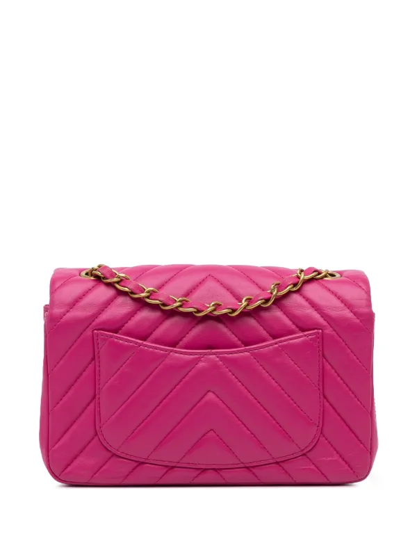 Chanel pink square discount mini