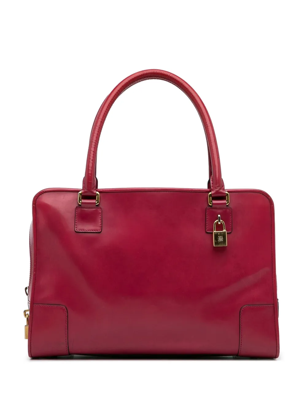 Pre-owned Loewe 2008  Amazona Leather Handbag In Red