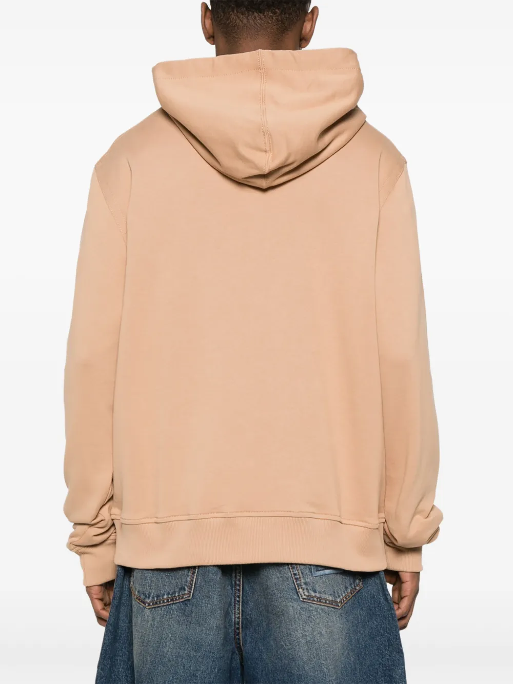 Shop Etro Pegaso-embroidered Hoodie In Neutrals