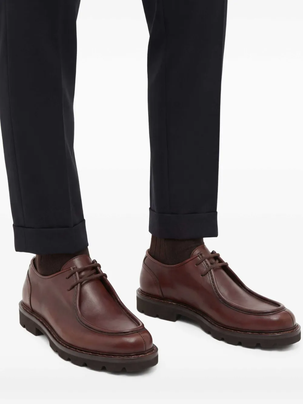Scarosso Damiano leather Derby shoes | Brown | Image 1