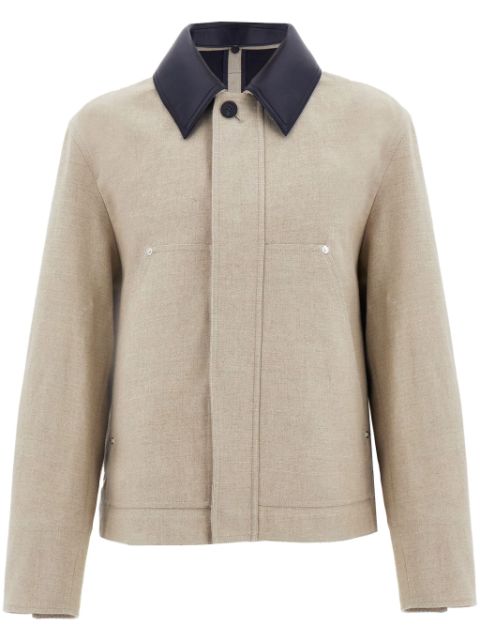 Ferragamo single-breasted linen jacket