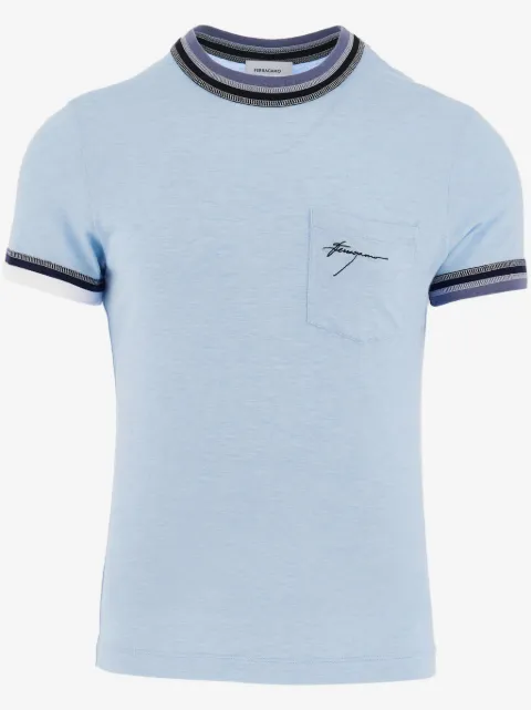 Ferragamo stripe-tipping jersey T-shirt