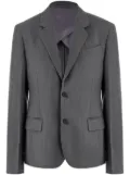 Ferragamo single-breasted cotton blazer - Grey