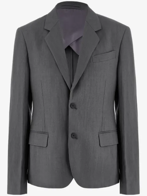 Ferragamo blazer en coton à simple boutonnage