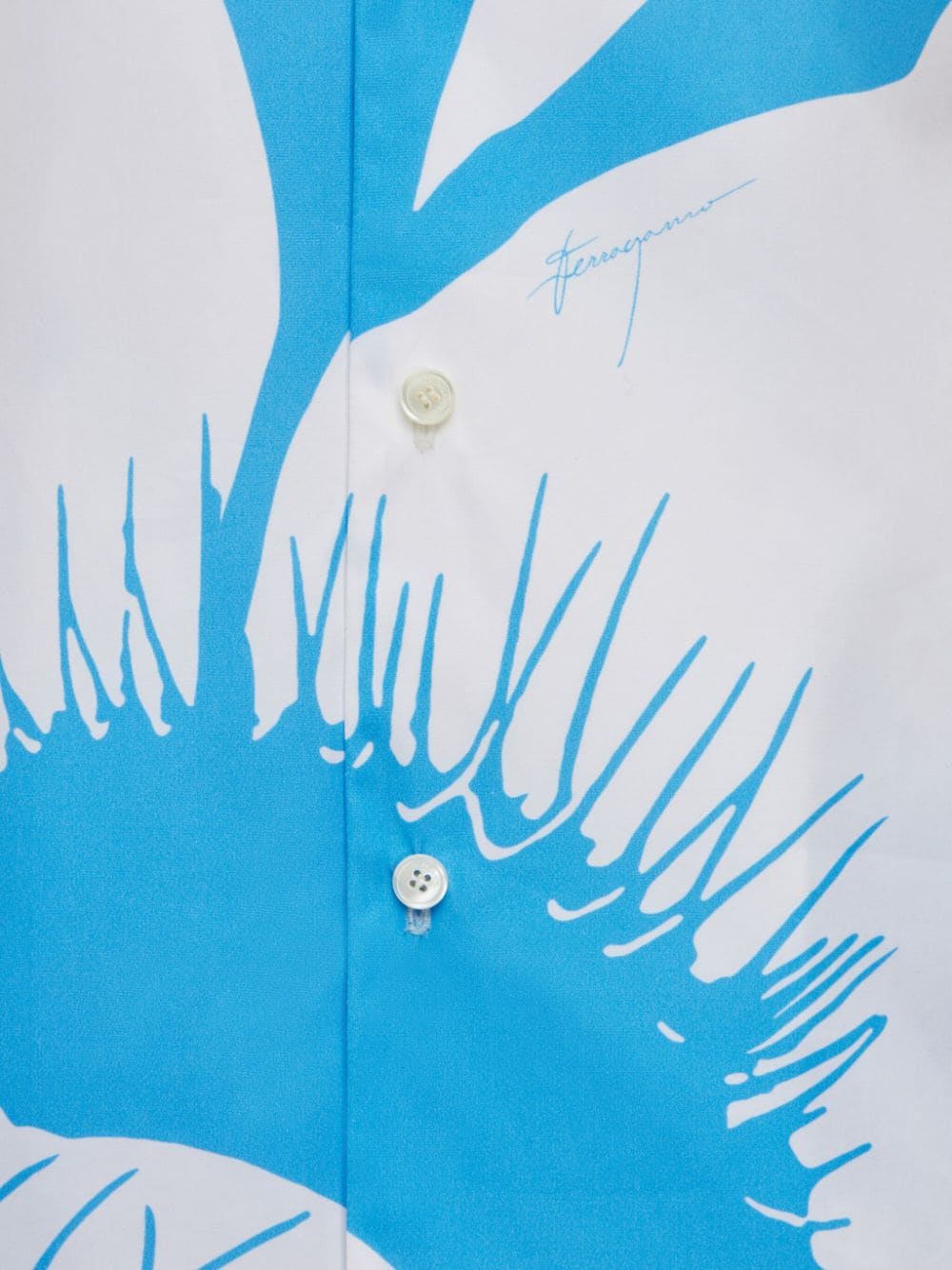 Ferragamo Overhemd met Venus-print Wit