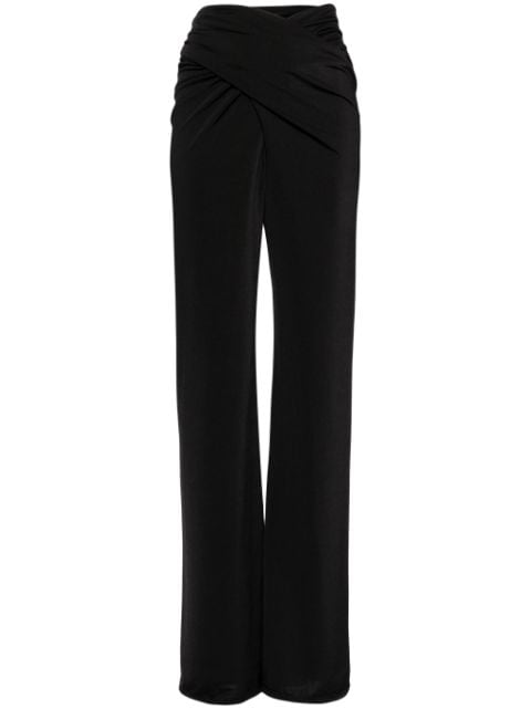 16Arlington Boxte wrap-waist satin-jersey trousers