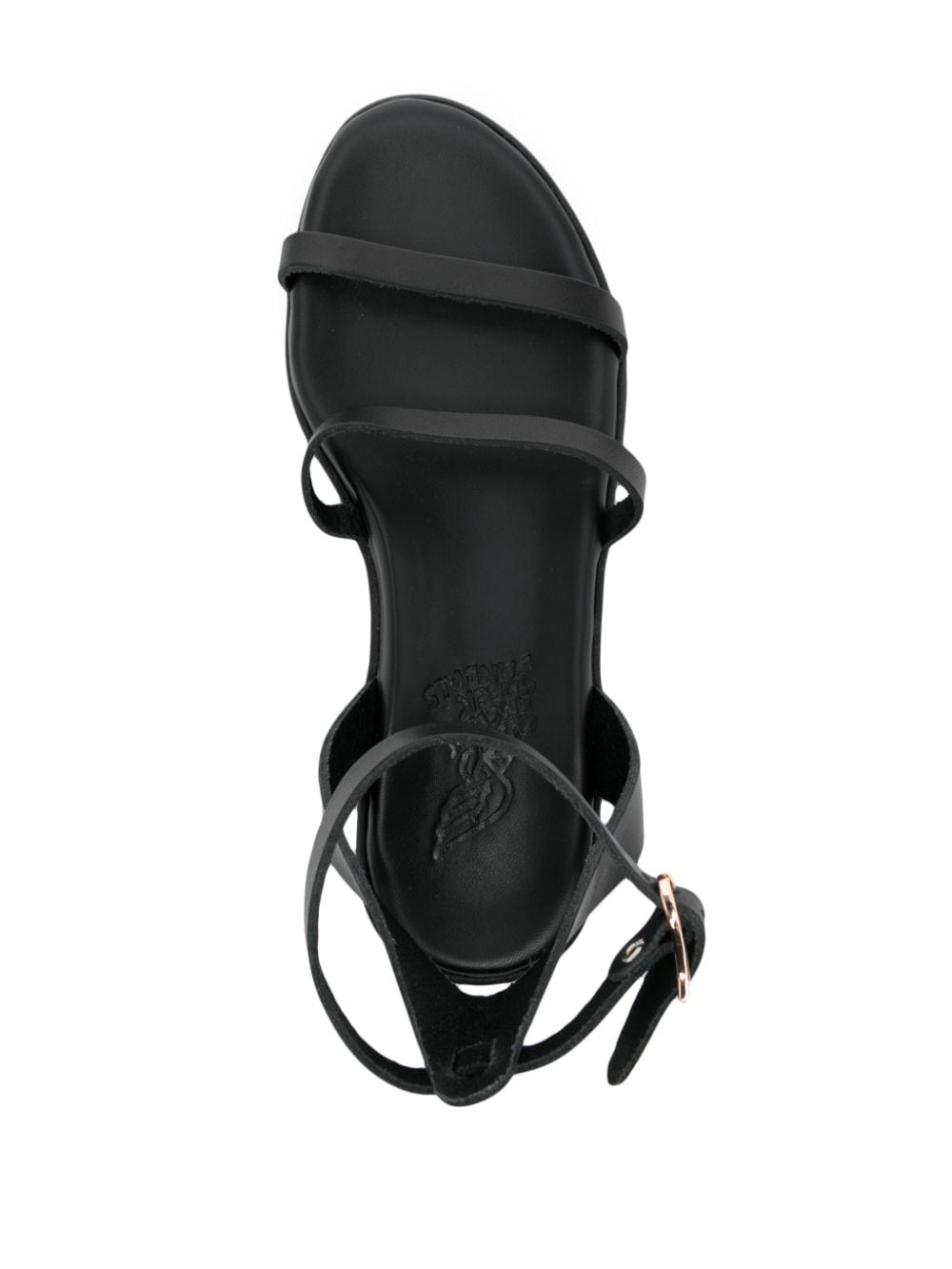 Shop Ancient Greek Sandals Nissida 40mm Leather Sandals In Black