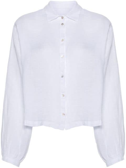 120% Lino semi-sheer linen shirt