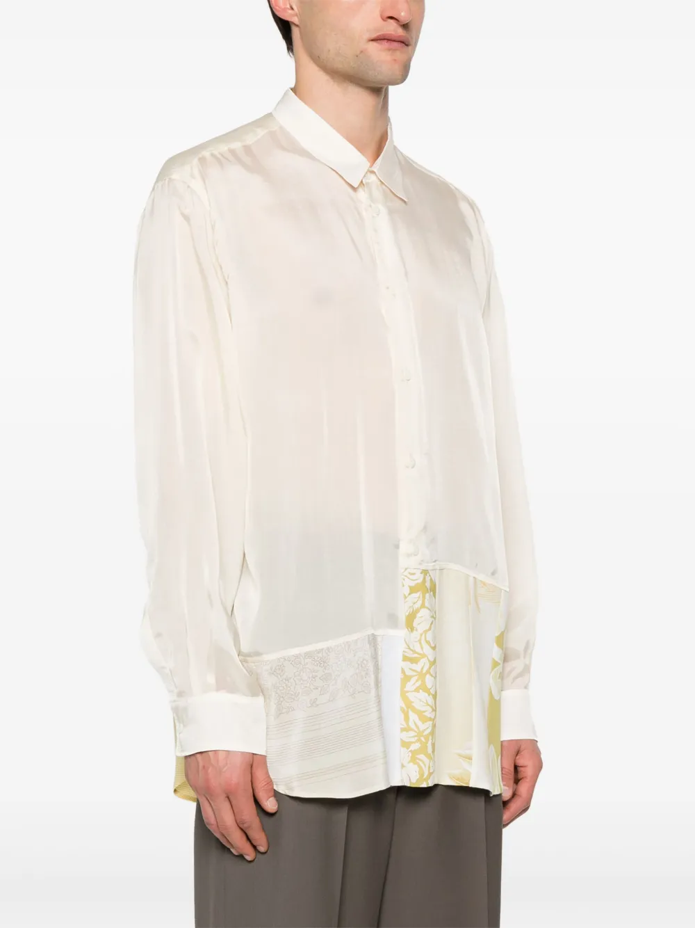 Shop Magliano New Romanticone Poplin Shirt In Neutrals