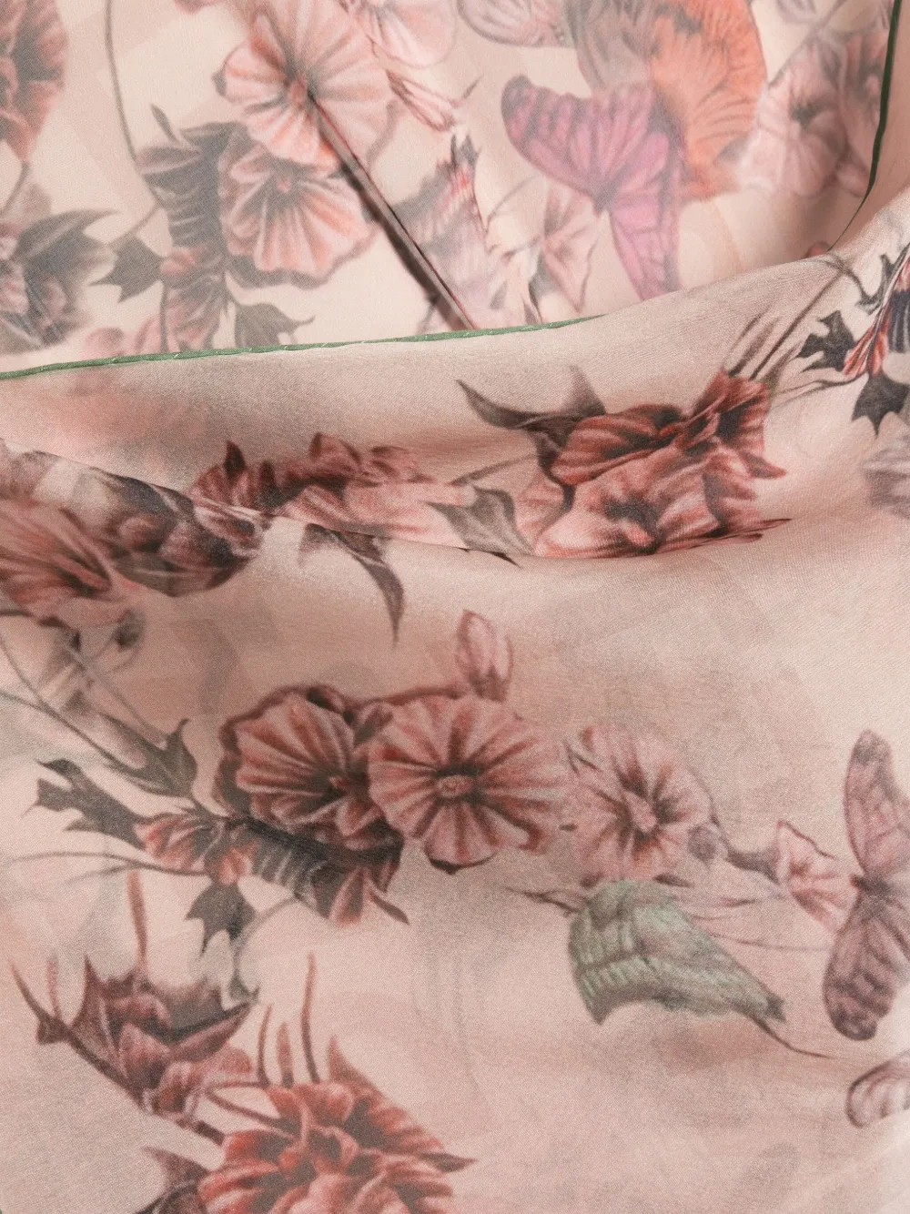 Alberta Ferretti Sjaal met bloemenprint Roze