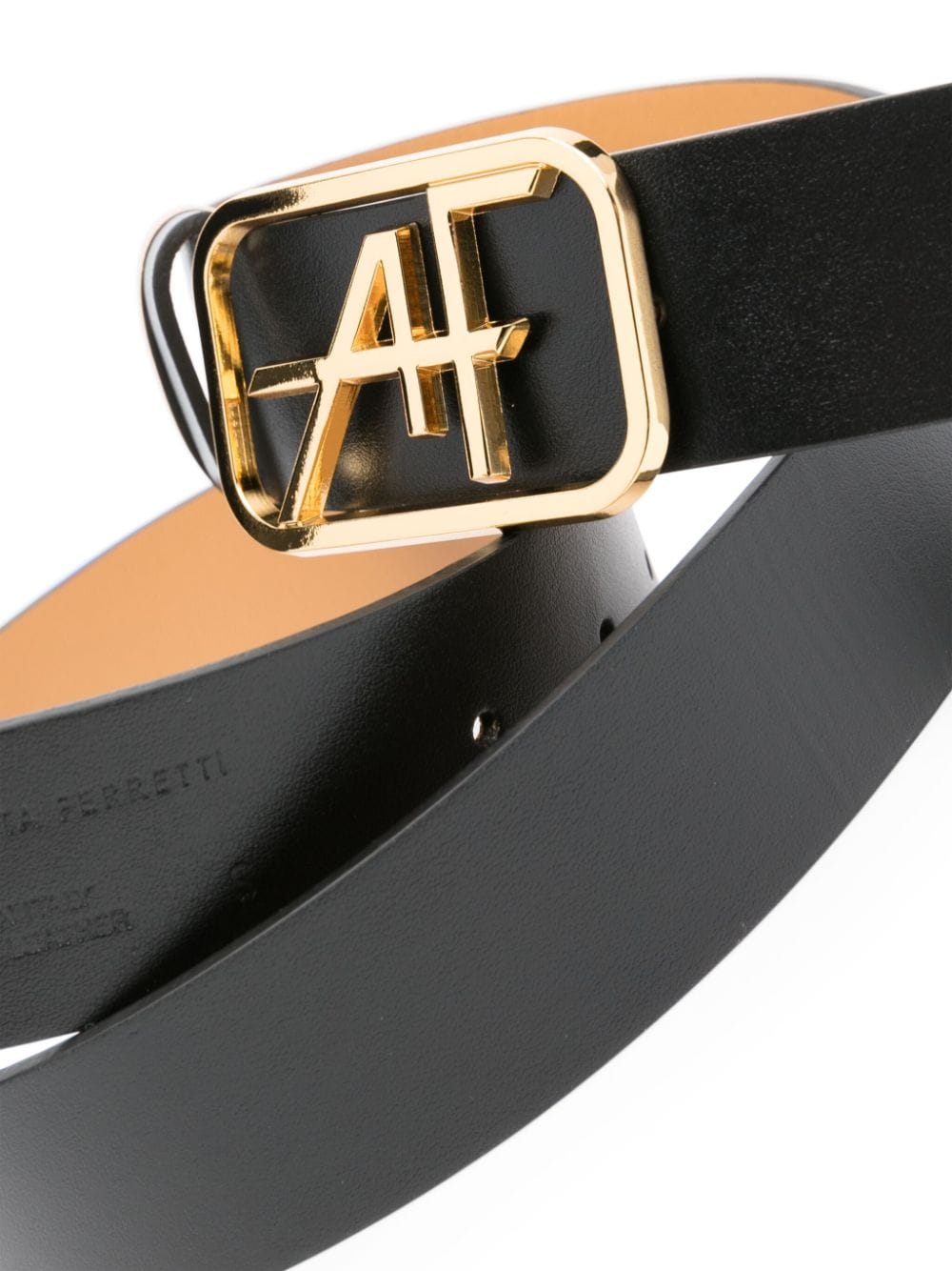 Shop Alberta Ferretti Logo-plaque Reversible Belt In Black