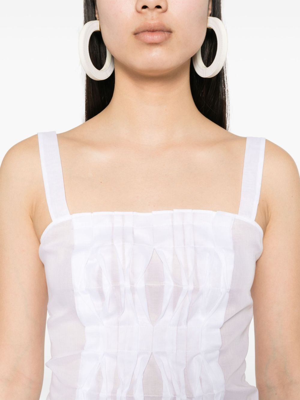 Alberta Ferretti Semi-doorzichtige blouse Wit