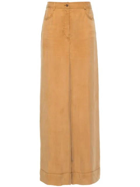 Alberta Ferretti twill wide trousers