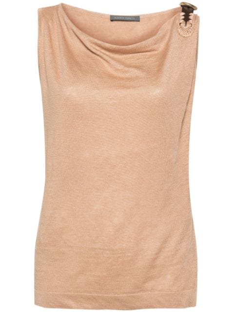 Alberta Ferretti belted-shoulder tank top