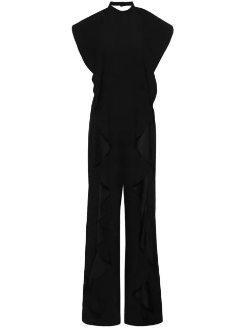 Alberta Ferretti ruffle-detail crepe jumpsuit