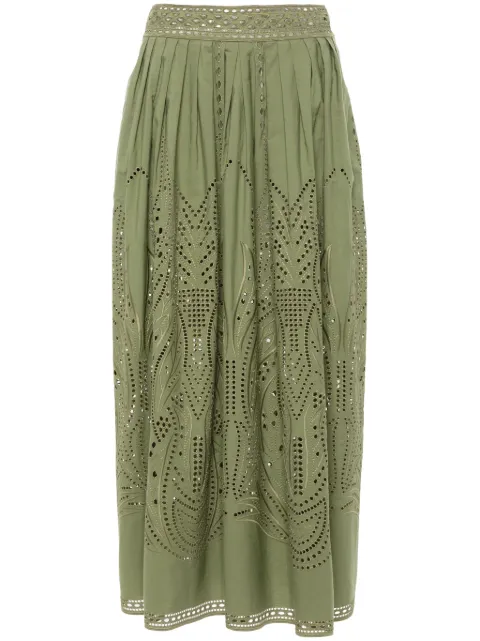 Alberta Ferretti falda midi de popelina