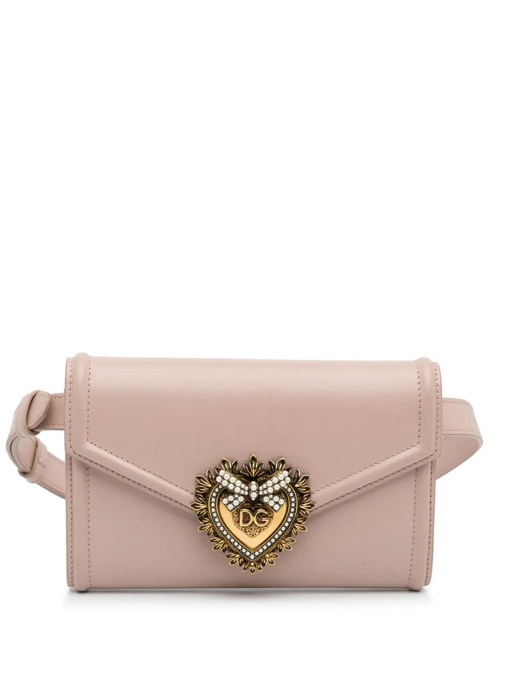 Pre-owned Dolce & Gabbana Devotion Belt Bag In Neutrals