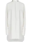 Ferragamo frog-collar long-sleeved kaftan - White