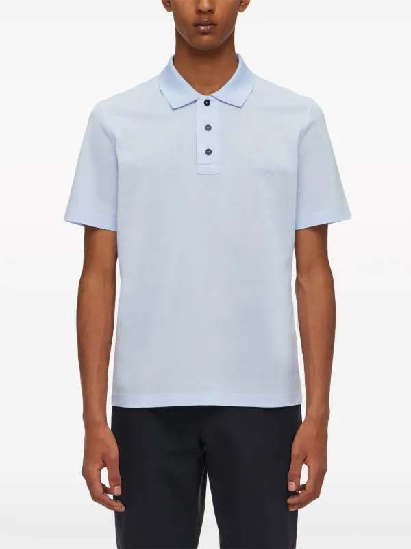 Tシャツ・カットソー FERRAGAMO FW25 Logo embroidery polo shirt (784281 NEWNAVY) Cotton polo shirt with zip closure - Men | Ferragamo