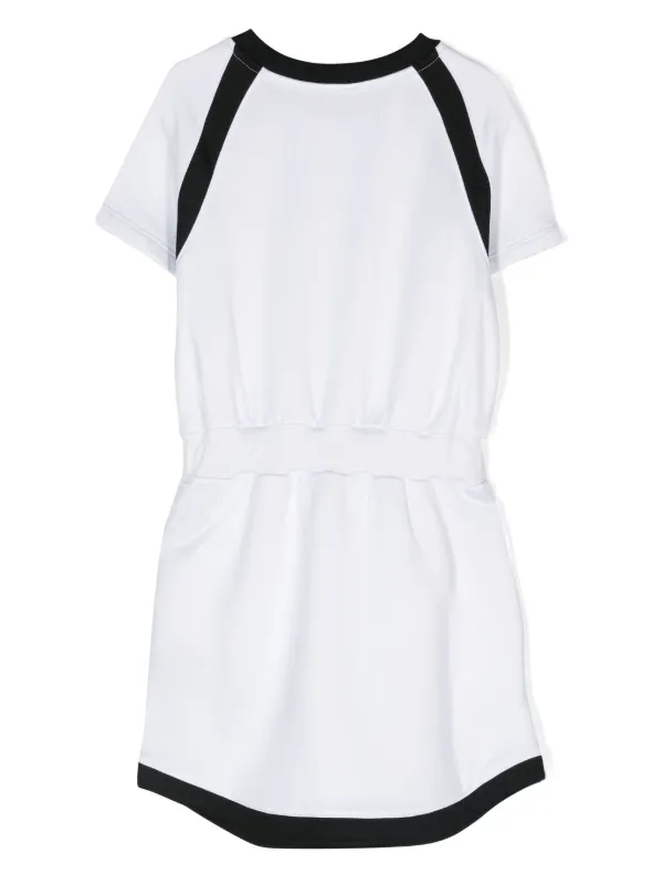 Balmain Kids logo-print Jersey Dress White FARFETCH IN