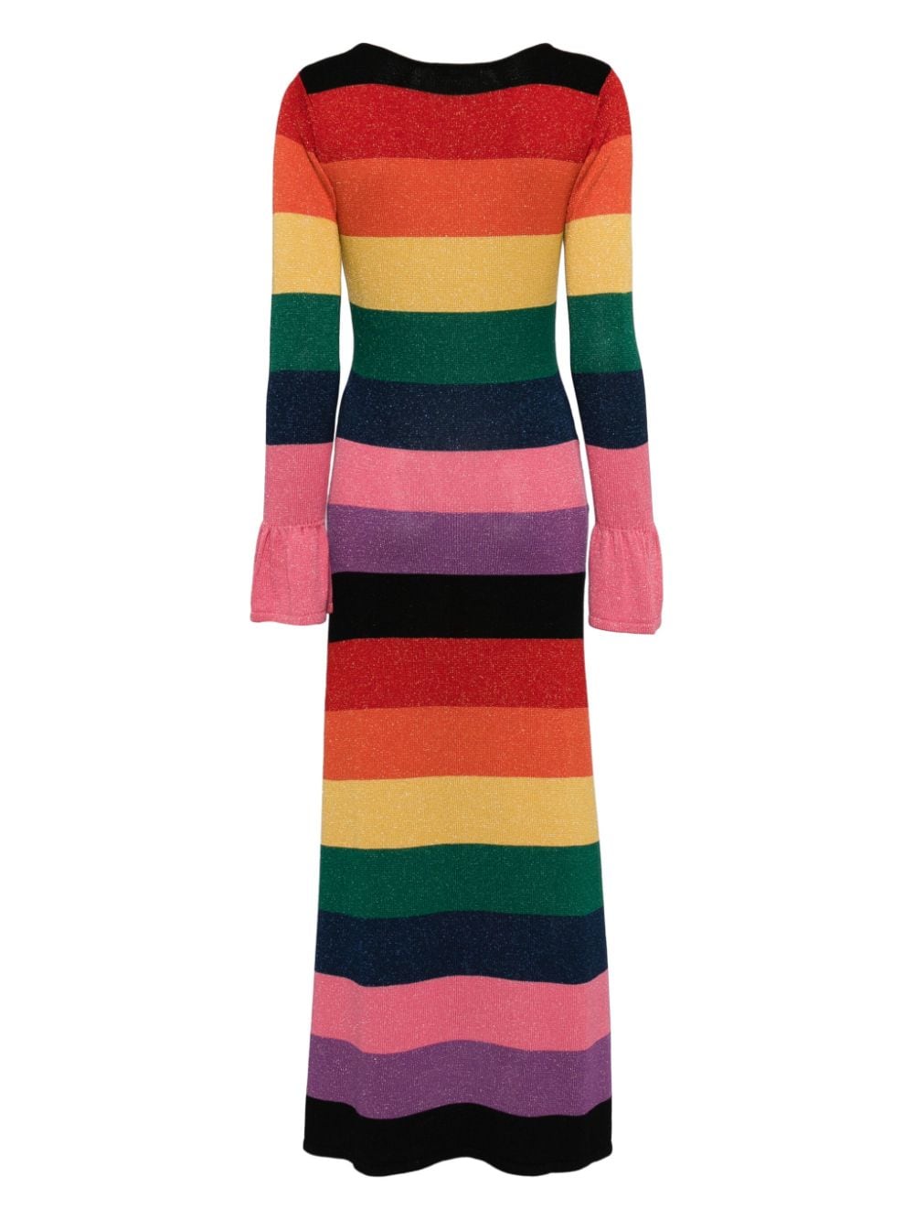 Shop Olivia Rubin Zuri Striped Lurex Maxi Dress In Multicolour