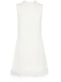 Rixo Candice feather-trim minidress - White