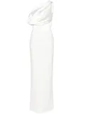Solace London Kara draped bridal dress - White
